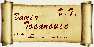 Damir Tošanović vizit kartica